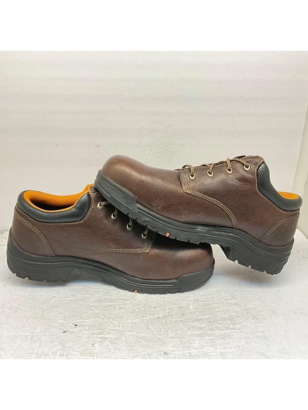 Timberland PRO Men's Low TiTAN Safety Toe WP Work Shoes 47028 Brown Size 14M